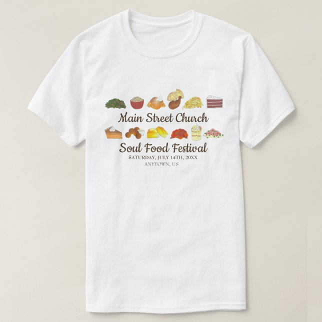 Camiseta Evento de Comida de Soul Festival Cozinhar da Cuis (Frente do Design)