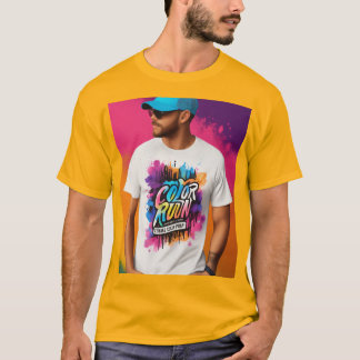 Camiseta Evento de execução de cor.