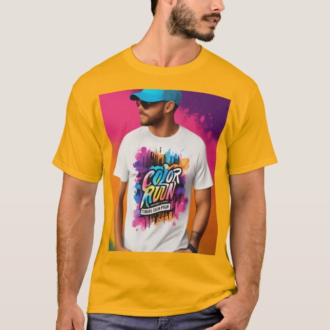 Camiseta Evento de execução de cor. (Frente)