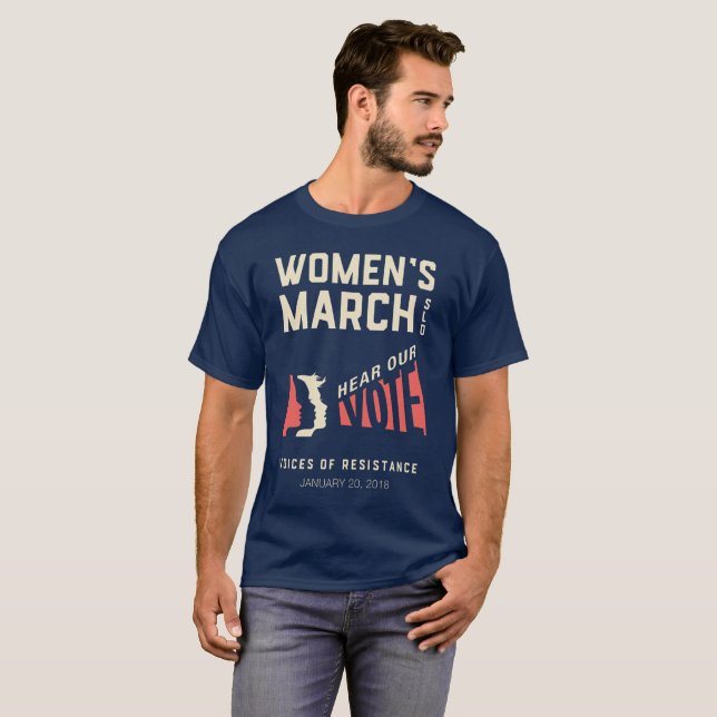Camiseta Evento do março SLO janeiro das mulheres dos (Frente Completa)