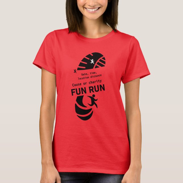 Camiseta Eventos de execução divertida causam caridade prom (Frente)