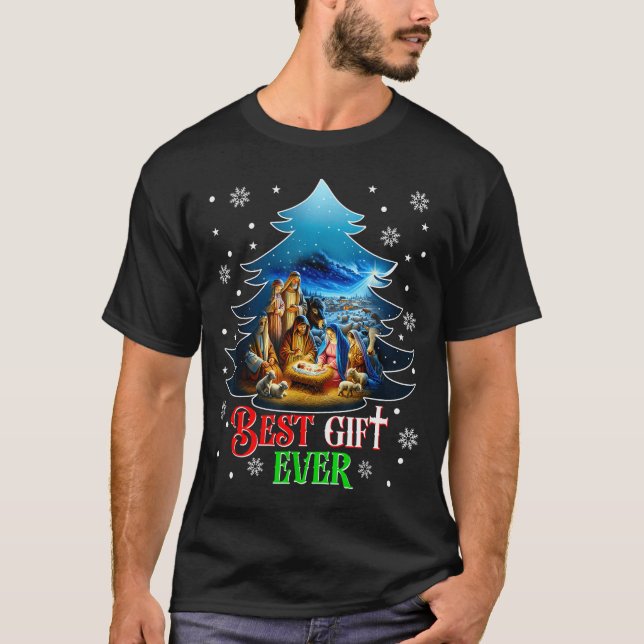 Camiseta Ever Christmas Jesus Nativity Scene Merry Christma (Frente)