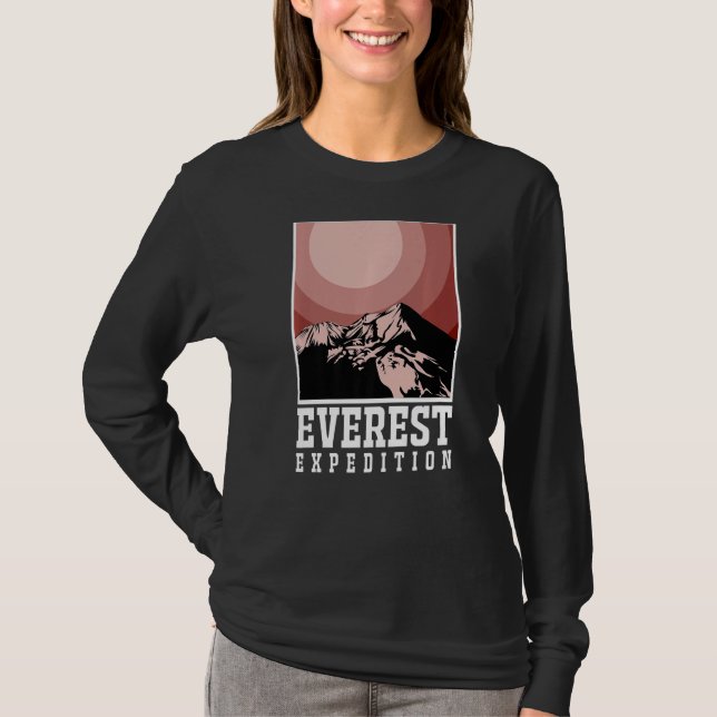 Camiseta Everest Expeditions Mountain Exploration Adventure (Frente)