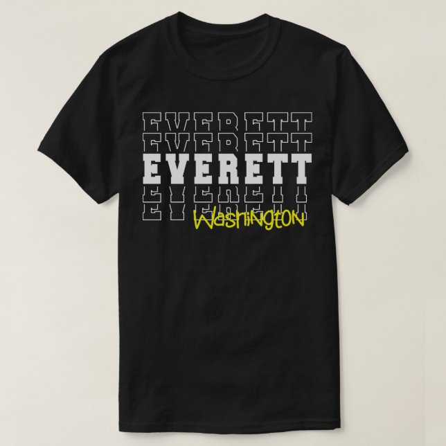 Camiseta Everett cidade de Washington Everett WA (Frente do Design)