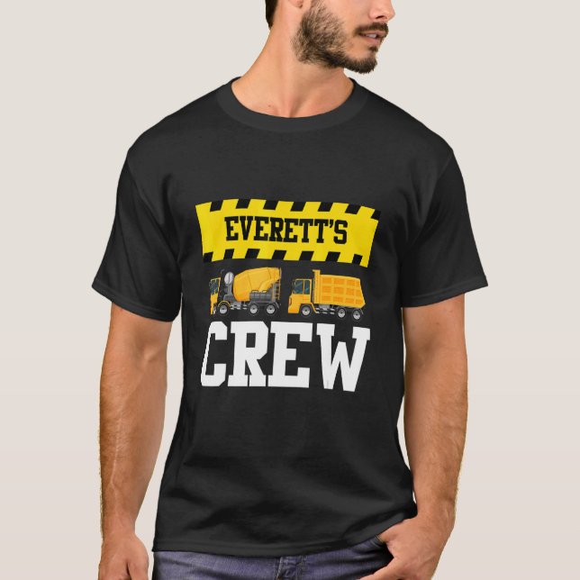 Camiseta Everett Construction Crew Custom Dumpcaminhão Dump (Frente)
