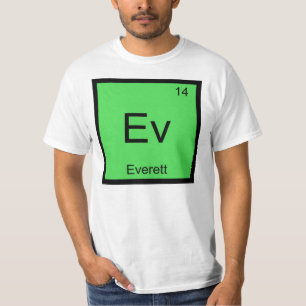 Camiseta Everett Nome Elemento Químico Tabela Periódica