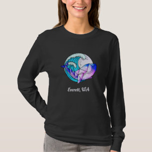 Camiseta Everett Wa Japonês Paint Geométrico Orca Killer Wh