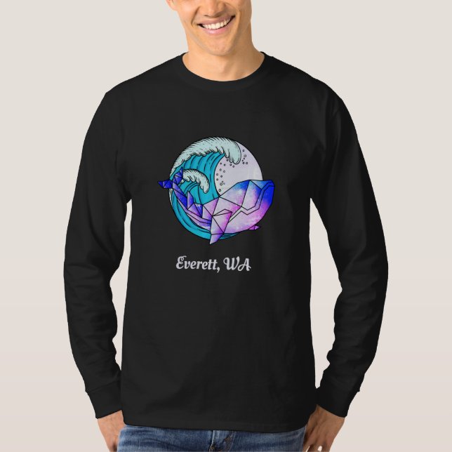 Camiseta Everett Wa Japonês Paint Geométrico Orca Killer Wh (Frente)