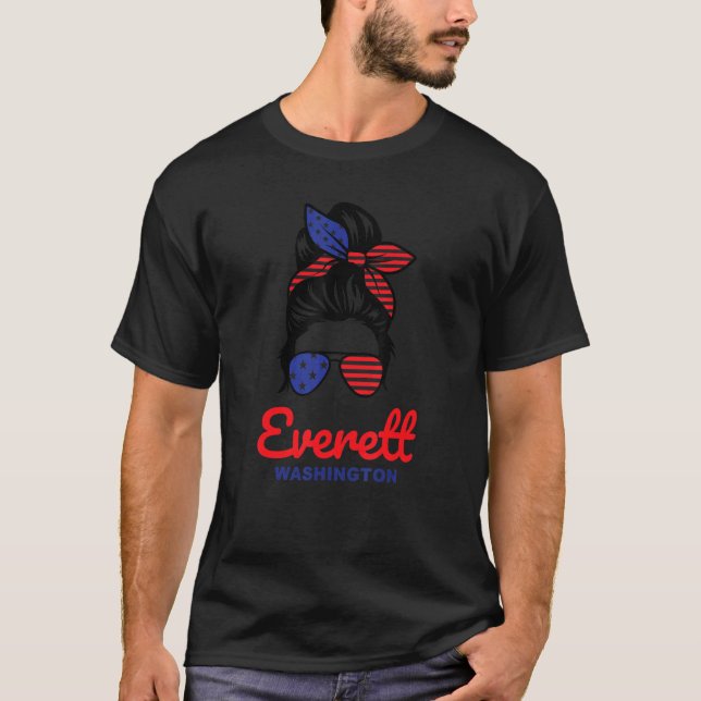 Camiseta Everett Washington Coque Desarrumado Retrô (Frente)