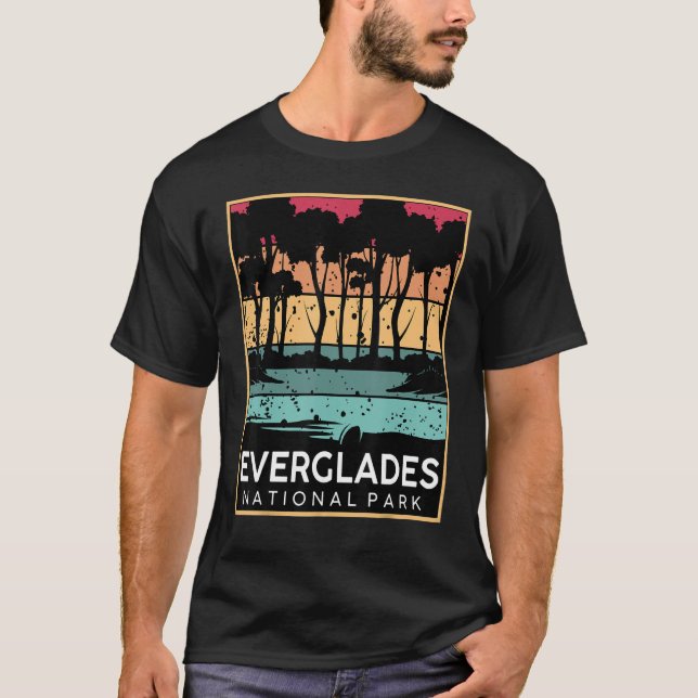 Camiseta Everglades National Park Alligator Wetlands Caminh (Frente)