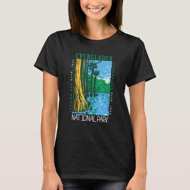 Camiseta Everglades National Park Flórida Distante Vintag (Frente)