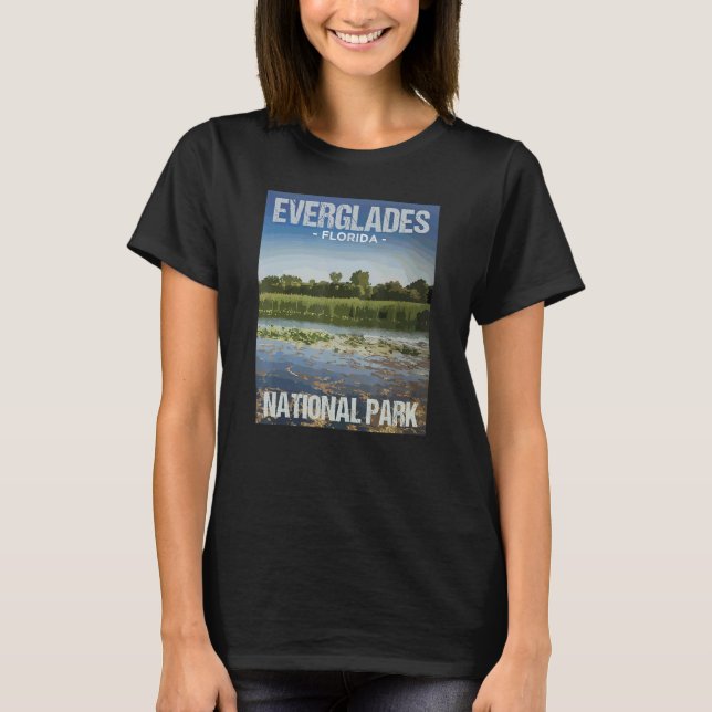 Camiseta Everglades National Park Florida Poster Design (Frente)
