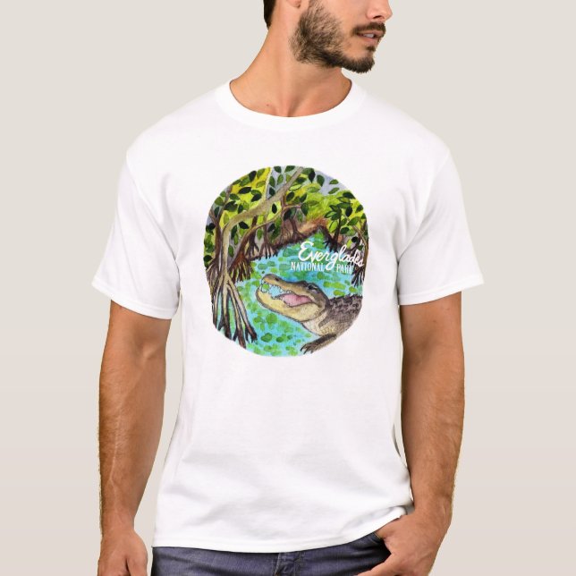 Camiseta Everglades National Park Watercolor (Frente)