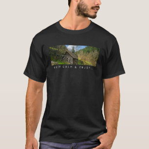 Camiseta Evergreen Nature Mountain House Mantenha Calma e D