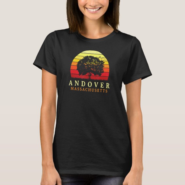 Camiseta Evergreen Sunset Andover Oak Tree Massachusetts Bu (Frente)