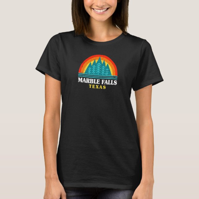 Camiseta Evergreen Sunset Marble Falls Forest Texas Woods (Frente)