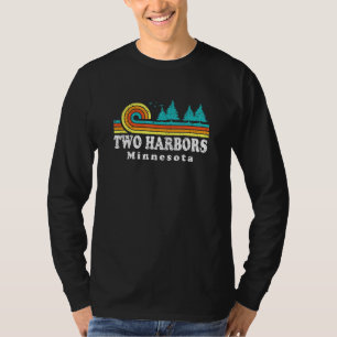 Camiseta Evergreen Sunset Two Harbors Forest Minnesota Wood