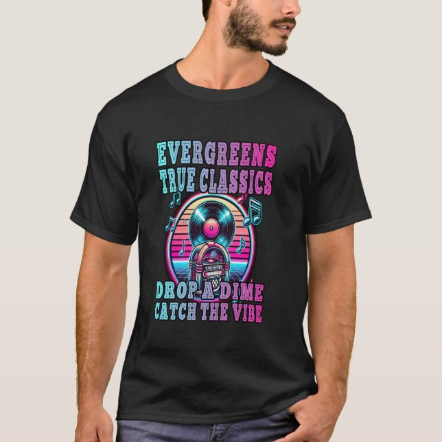 CAMISETA EVERGREENS CLÁSSICOS VERDADEIROS DROP A DIME PEGUE (Frente)