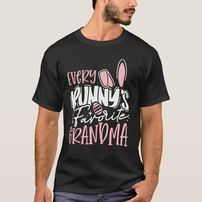Camiseta Every Bunny's Favorite Grandma Family Bunny Easter (Frente)