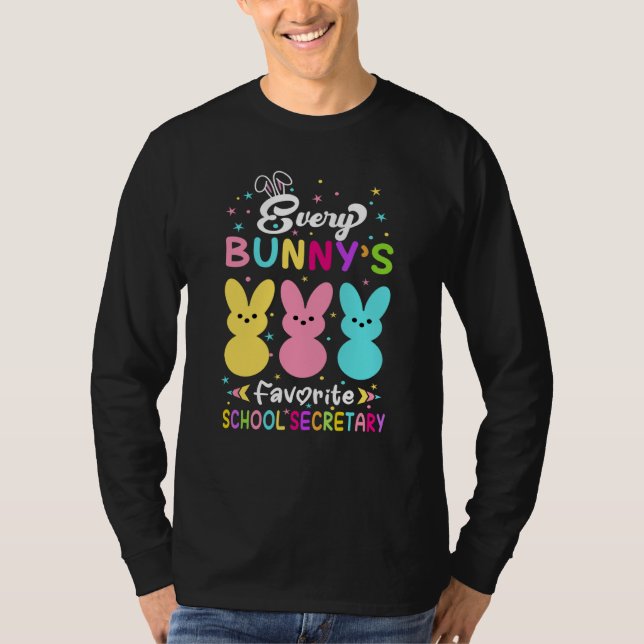 Camiseta Every Bunny's Favorite School Secretary Religious  (Frente)