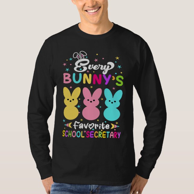 Camiseta Every Bunny's Favorite School Secretary Religious  (Frente)