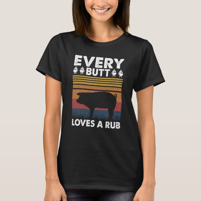 Camiseta Every Butt Loves A Rub Vinatge Girll Costume (Frente)