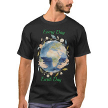 Every Day Earth Day Floral Globe With Hands