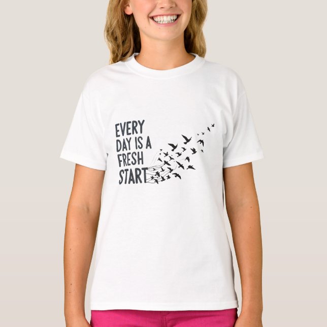 Camiseta Every Day Is A Fresh Start Wall Clock (Frente)