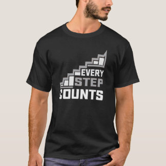 Camiseta Every Step Counts Typography T-shirt Design