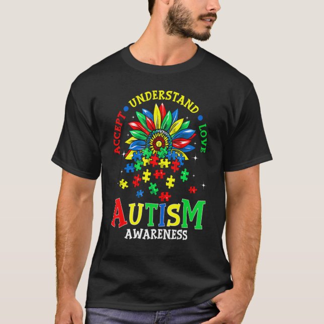 Camiseta Everybody Autism Awareness Accept Understand Love  (Frente)