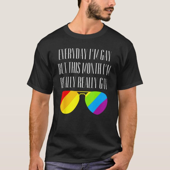 Camiseta Everyday I m Gay LGBTQ Community Ally Gay Pride Su (Frente)