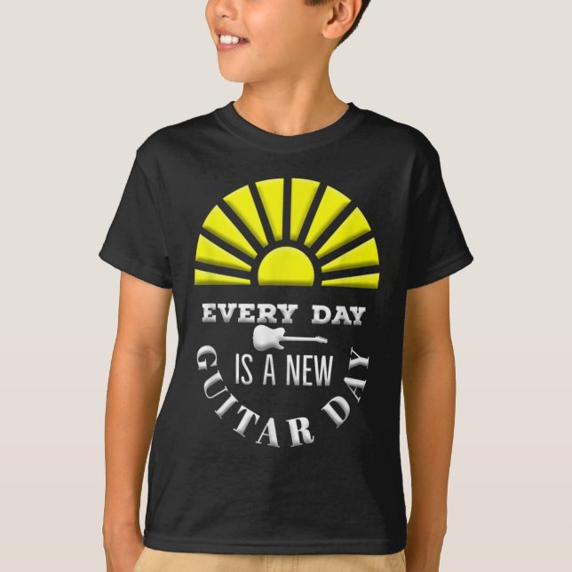 Camiseta Everyday Is A New Guitar Day Funny Quote Guitarist (Frente)