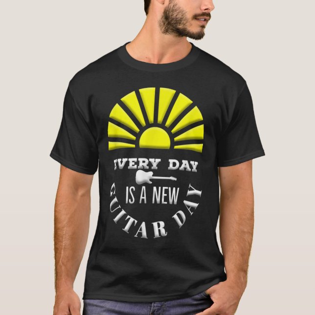 Camiseta Everyday Is A New Guitar Day Funny Quote Guitarist (Frente)