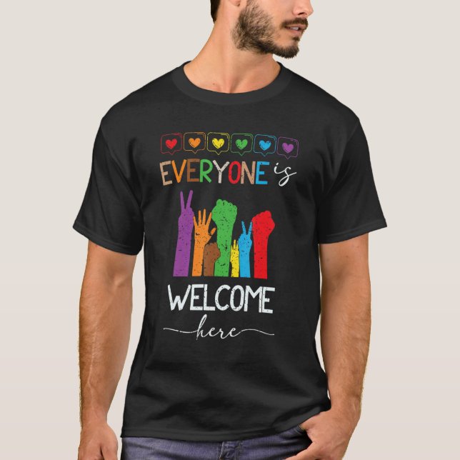 Camiseta Everyone is welcome here Unity Day Anti Bullying A (Frente)