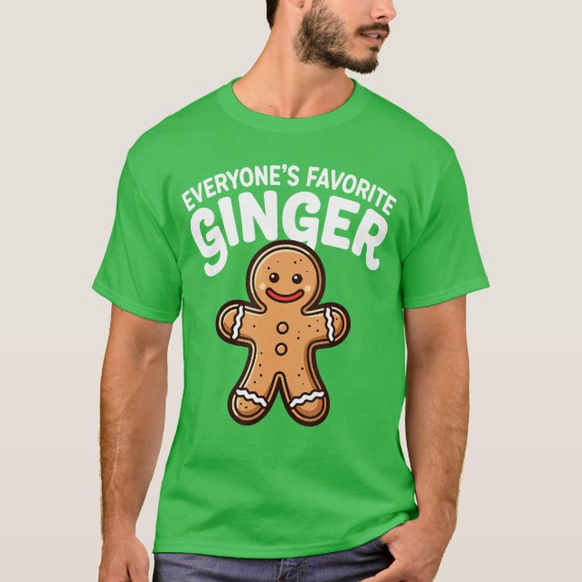 Camiseta Everyones Favorite Ginger T Funny Gingerbread Man  (Frente)