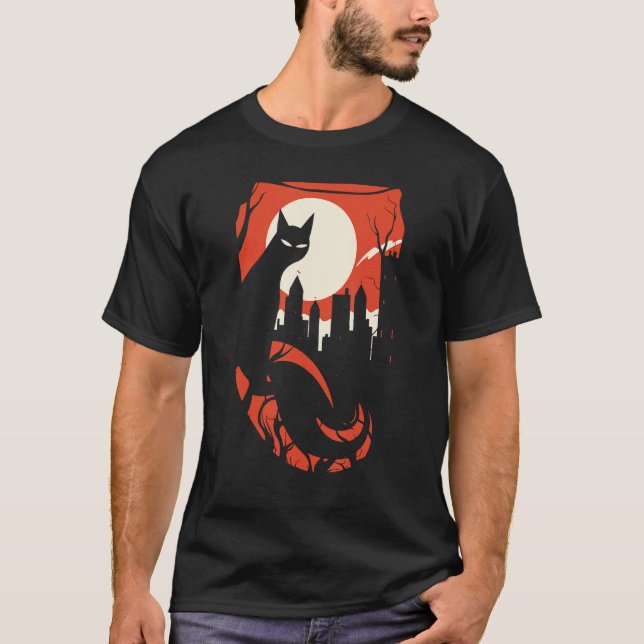 Camiseta Evil Black Cat (Frente)