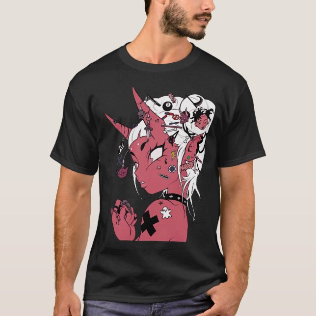 Camiseta Evil Japanese Girl Urban Modern Style  (Frente)