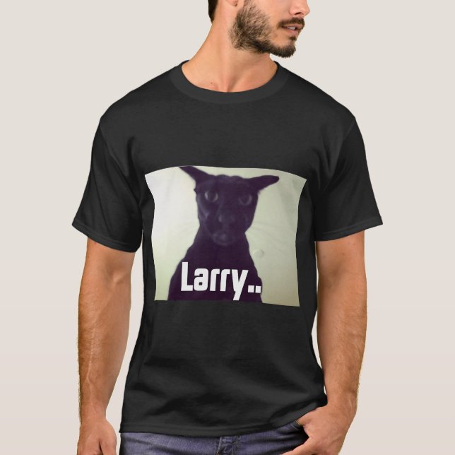 Camiseta Evil Larry Cursed Cat Meme (Frente)