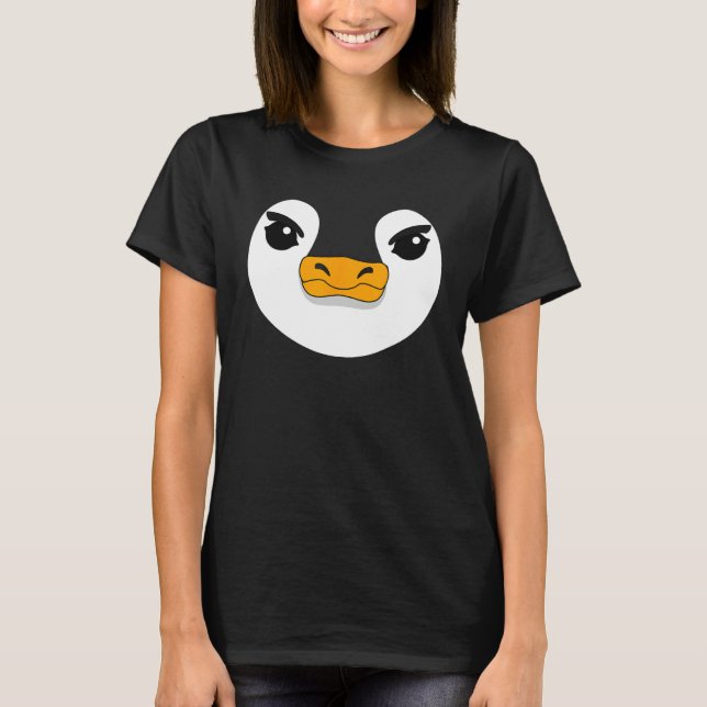 Camiseta Evil Penguin Face Halloween Costume  Penguin (Frente)