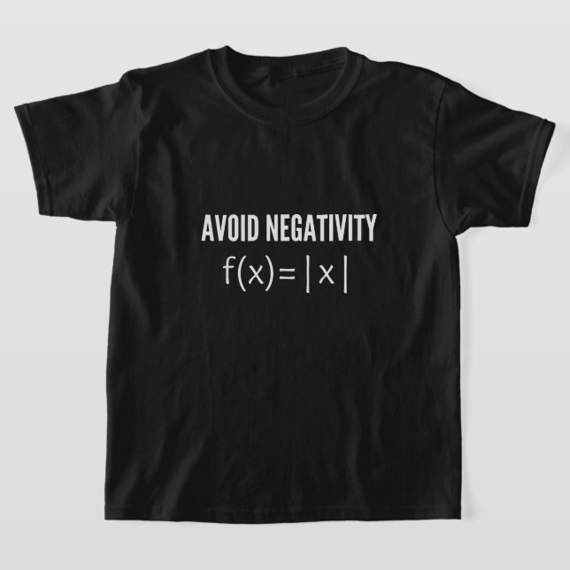 Camiseta evitar equação matemática negativa (Postura )
