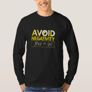 Camiseta Evitar Negatividade Equação Matemática Professor E
