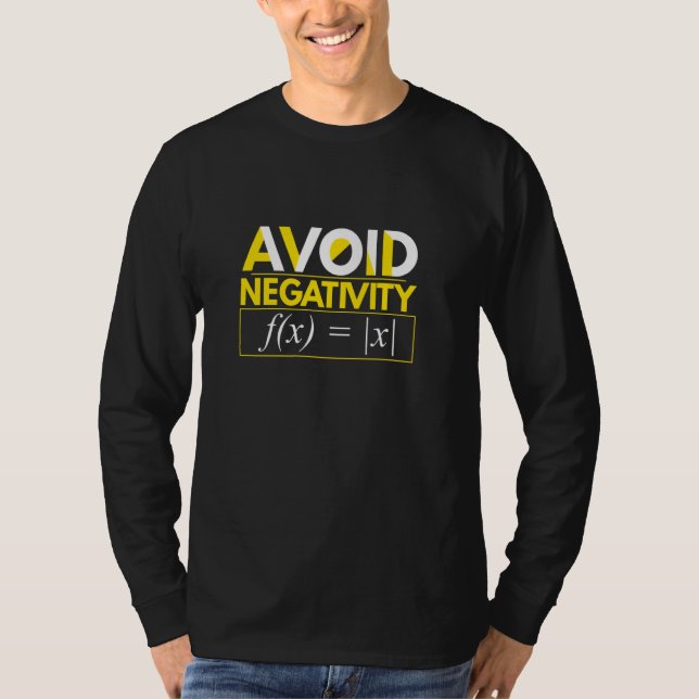 Camiseta Evitar Negatividade Equação Matemática Professor E (Frente)