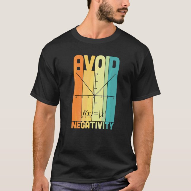 Camiseta Evite Negatividade Professor de Matemática   Equaç (Frente)