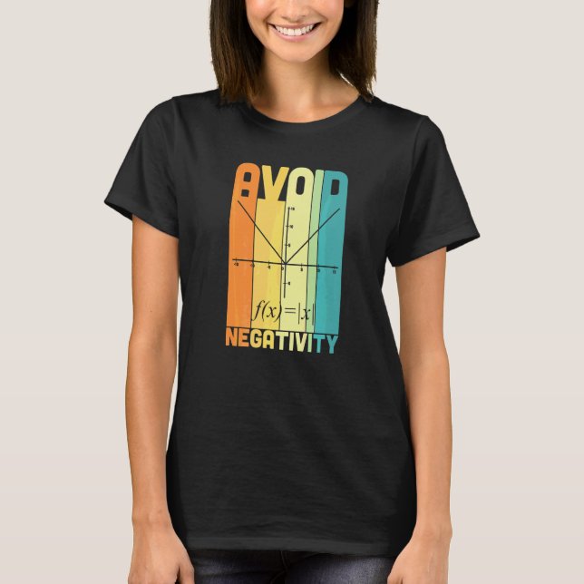 Camiseta Evite Negatividade Professor de Matemática Piada d (Frente)