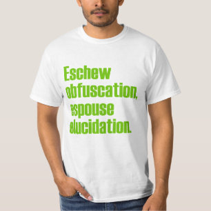 Camiseta Evite o t-shirt do valor da ofuscação