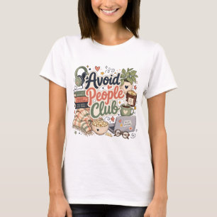 Camiseta Evite Pessoas Clube Vibrações de Introvertido Acon