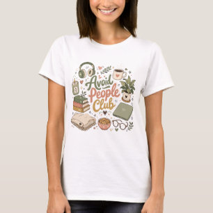 Camiseta Evite Pessoas Clube Vibrações de Introvertido Acon