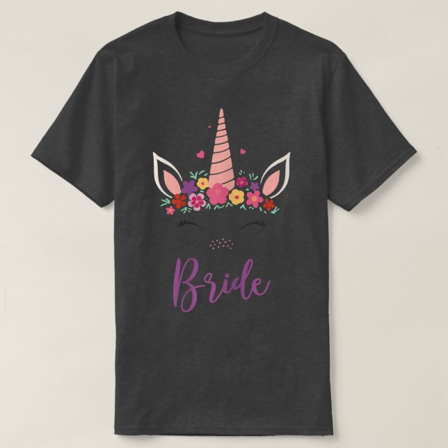 Camiseta EVJF bride to be unicorn  (Frente do Design)