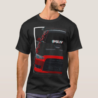Camiseta EVO X JDM TUNCH GLITCH Vermelho
