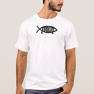 Camiseta EVOLUA o athei engraçado PEQUENO da ciência da